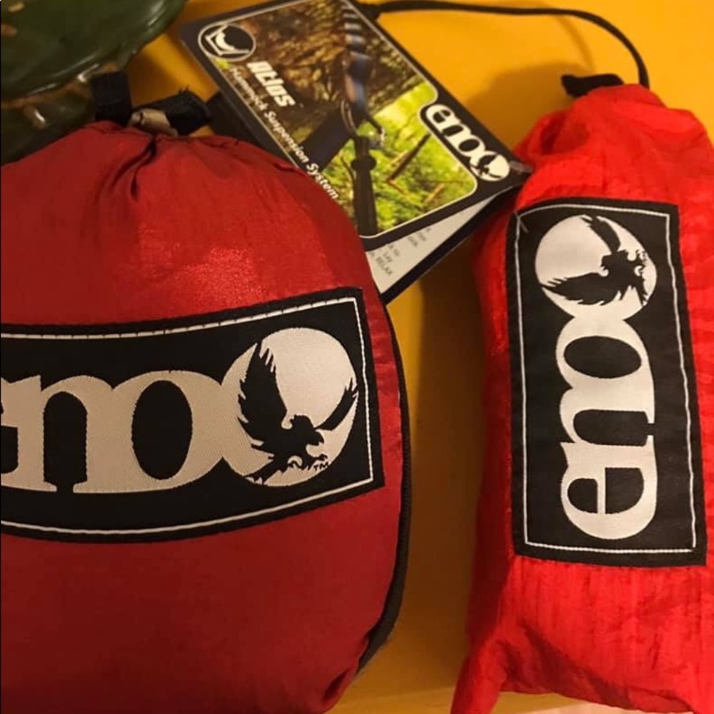 ENO single nest hammock with suspension.